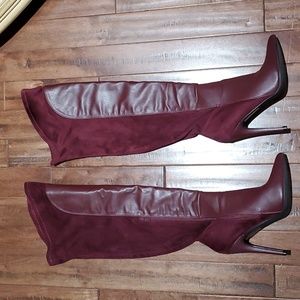 OTK burgundy heels size 10
